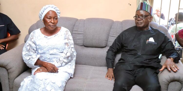 Ortom pays glowing tribute to his former Perm Sec at burial