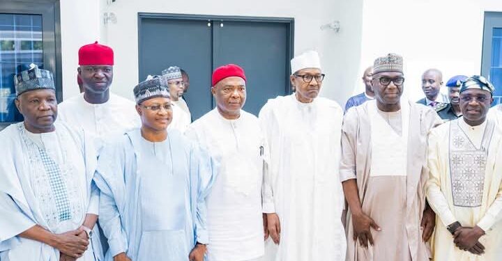 APC govs visit Buhari amid associates’ defections to SDP ahead of 2027