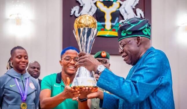 2024 WAFCON: Tinubu gifts each Falcons player $100,000, nat’l honours, house