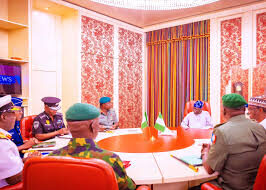 Insecurity: Tinubu meets service chiefs